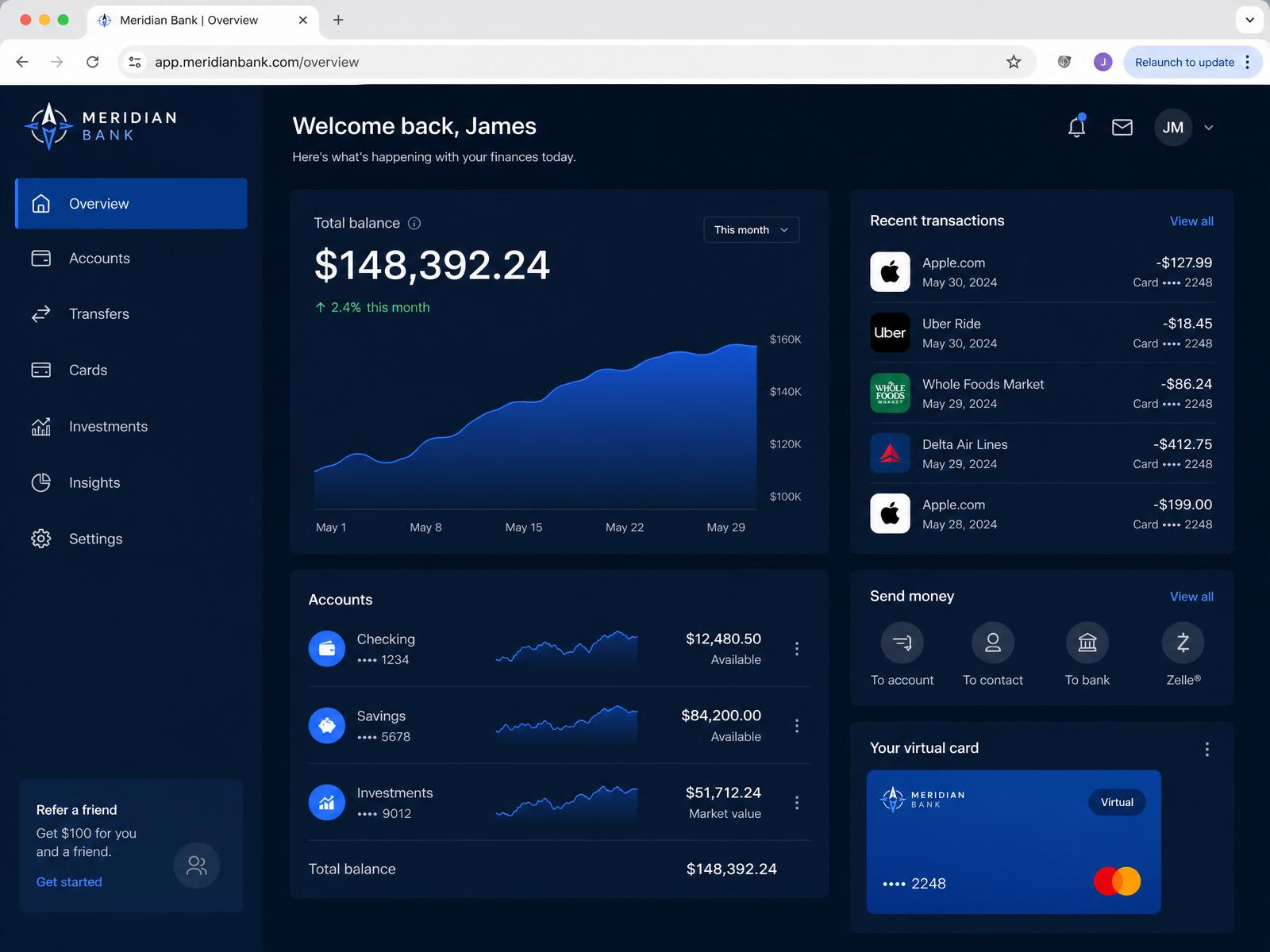 Banking & Finance website mockup by Setup Experts
